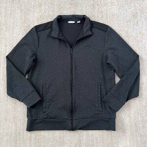 Calvin Klein Long Sleeve Knit Zip Up Shirt Top L